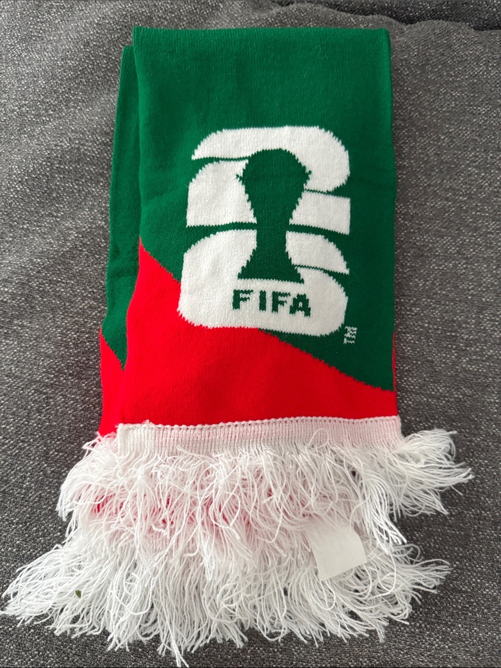 Fifa 2026 Green and Red Knit Scarf